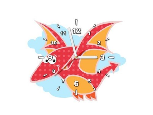 40X40CM ZEGAR LATAJĄCY CZERWONY DINO OBRAZ na Arena.pl
