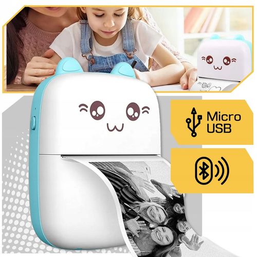 Mini Drukarka Termiczna DRUKUŚ ORYGINALNY Do Zdjęć Przenośna + 11 ROLEK na Arena.pl