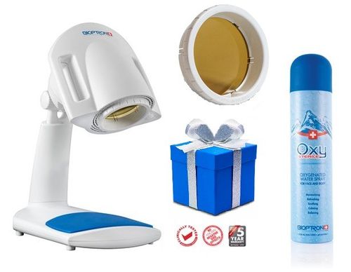 Lampa Bioptron Pro 1 z filtrem fulerenowym, statyw stołowy + Nebulizator + Prezent Zepter Gratis filtr - Filtr fioletowy na Arena.pl