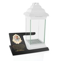 PODSTAWKA pod znicz CZARNA DEDYKACJA LAMPION XXL