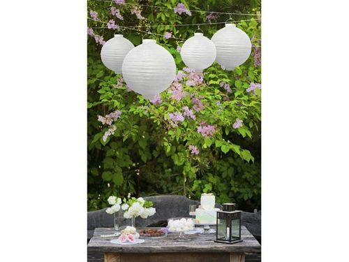 Lampion papierowy, biały, 20cm na Arena.pl