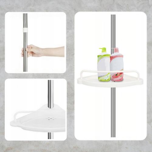 PÓŁKA ŁAZIENKOWA NAROŻNA POD PRYSZNIC TELESKOPOWA DO ŁAZIENKI KOSMETYK 305c na Arena.pl