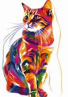 Plakat 70x100cm Nasycony Kot