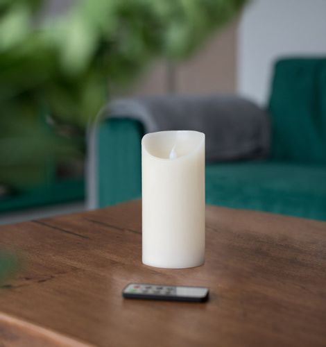 DecoKing Świeca LED Biała  15cm + pilot na Arena.pl