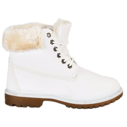 Zgrabne traperki białe r.40 na Arena.pl