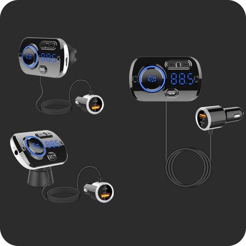 TRANSMITER BLUETOOTH FM SAMOCHODOWY ZESTAW GŁOŚNOMÓWIĄCY ŁADOWARKA USB-C na Arena.pl