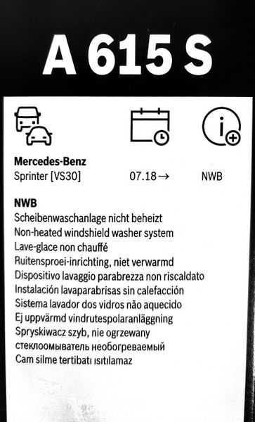 BOSCH AEROTWIN WYCIERACZKI A615S SPRINTER 2018- zdjęcie 14