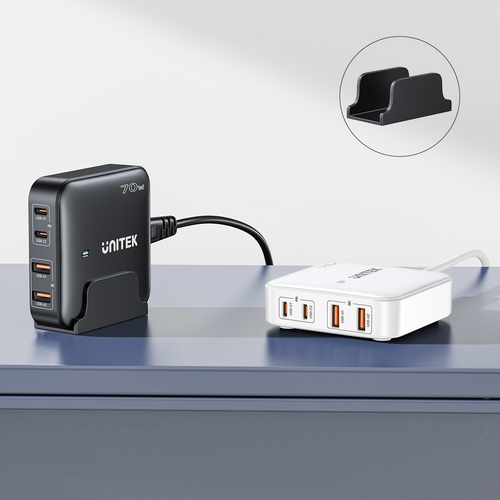 Unitek Ładowarka biurkowa GaN 70W 2xUSB-A 2xUSB-C na Arena.pl