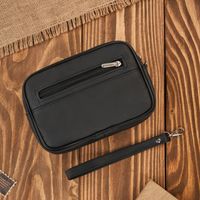 saszetka męska skórzana do ręki czarna pojemna klasyczna abruzzo abr-29