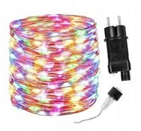 LAMPKI CHOINKOWE DRUCIK 300LED MULTIKOLOR 30m