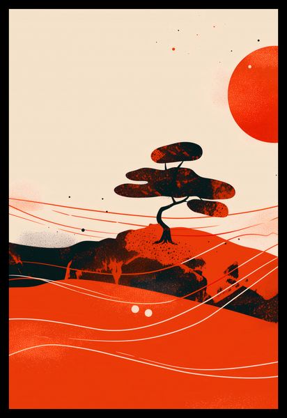 Plakat 68x101cm Czerwone Pustynne Pejzaże zdjęcie 2