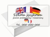 Wizytówki firmowe 200 szt WIELE RÓŻNYCH WZORÓW do wyboru SZKOŁA JĘZYKOWA