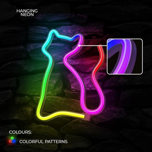 Neon LED RGB KOT FLRN03 + pilot Forever Light na Arena.pl