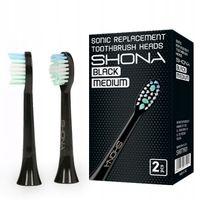 Końcówki do szczoteczek Shona Sonic Black 2 sztuki