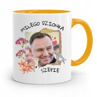 Kubek Żółty Prezydenta Andrzej Duda Pis Dla Ciebie Z Nadrukiem Ze Zdjęciem