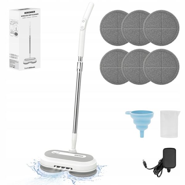 Akumulatorowy mop elektryczny 450ml Zestaw mopów obrotowych Myjka do okien zdjęcie 6