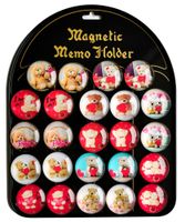 magnesy misie z sercem / różą  24szt. | mg-7639