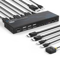Przełącznik KVM DisplayPort 4 porty 4K 60 Hz DP USB TCNEWCL