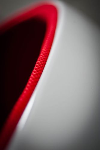 Fotel Ovalia Chair biało czerwony D2 na Arena.pl