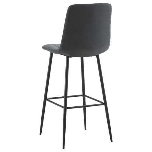 Hoker tapicerowany velvet ciemnoszary H112 krzesło barowe loft na Arena.pl