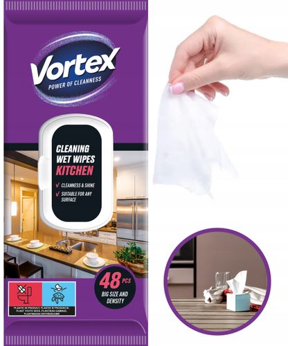 vortex chusteczki nawilżane do kuchni, flip top, 48 sztuk na Arena.pl