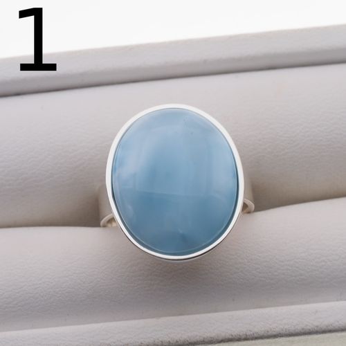Pierścionek regulowany - owalny Larimar w srebrze 1 na Arena.pl