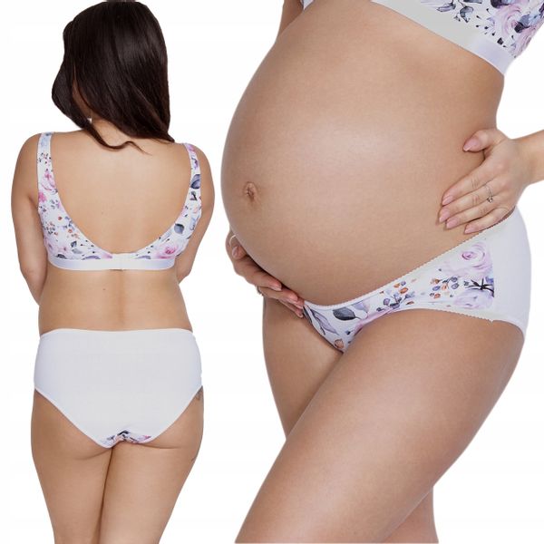 Mitex Mama Majtki Ciążowe Bawełniane Kwiatowy M zdjęcie 1