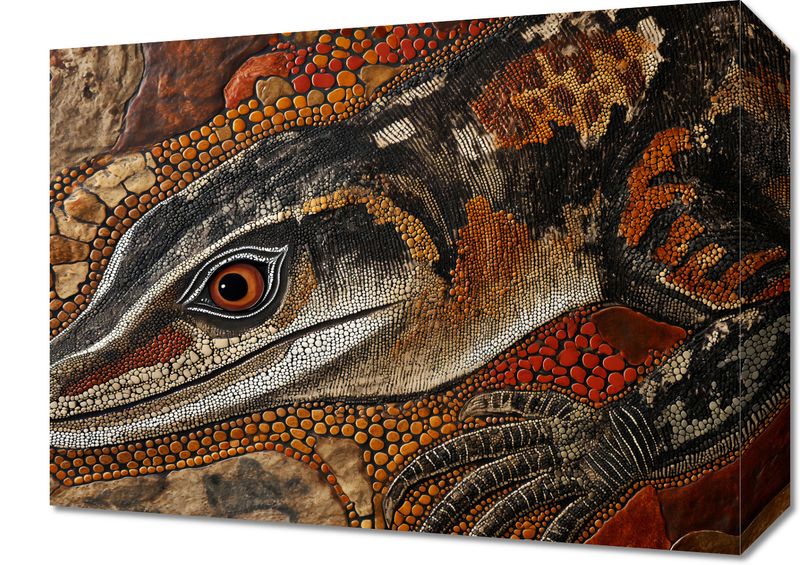 Obraz 40x30cm Oko Jaszczurki zdjęcie 1