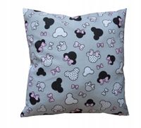 Poszewka poduszka bawełna Myszka Minnie róż szary