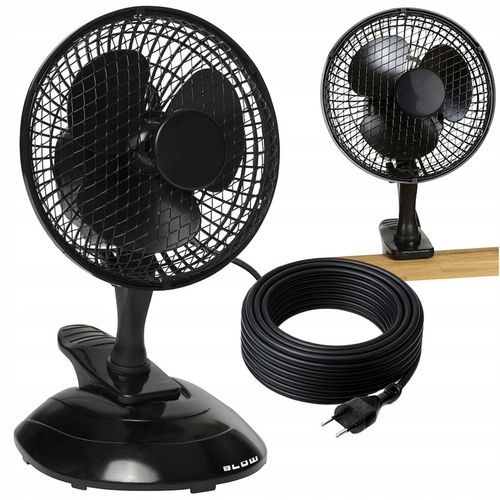 WENTYLATOR BIURKOWY CICHY NA KLIPS WIATRAK STOJĄCY STOJAK 2 TRYBY 25W na Arena.pl