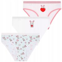 Figi Majtki Dziewczęce Bawełniane Kolorowe Na Prezent 3-PAK MORAJ 86-92