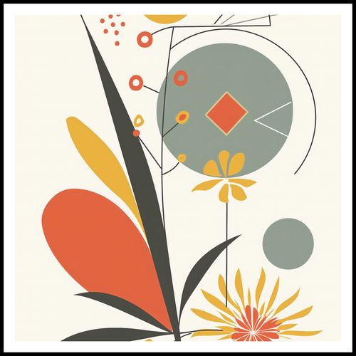 Plakat 90x90cm Geometryczny Ogród na Arena.pl