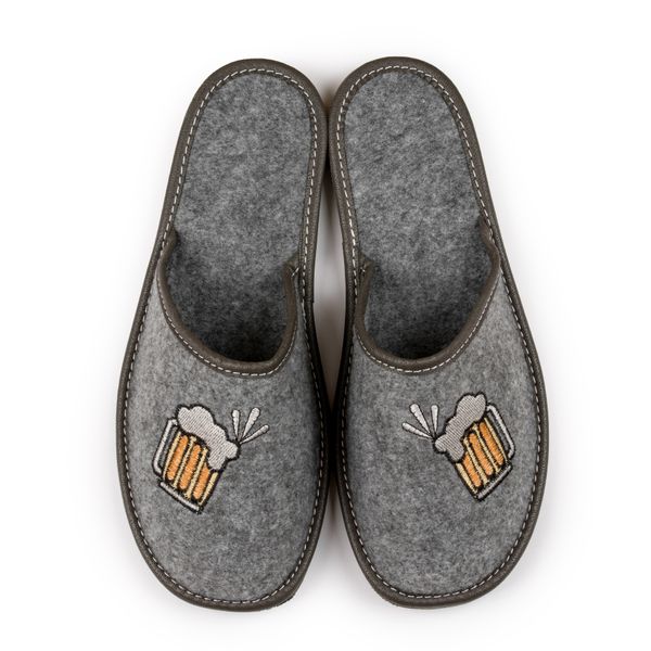 Kapcie męskie filcowe PIWO zdjęcie 3