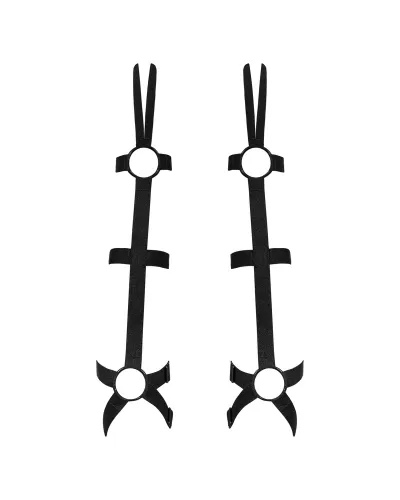 obsessive armares czarne rękawice z paskow i pierścieni regulowane na Arena.pl