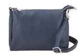 Uniwersalna torebka skórzana listonoszka - Granatowa