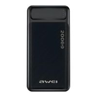 Powerbank Awei P6K 20000mAh 2xUSB 1xUSB-C 1xmicroUSB czarny