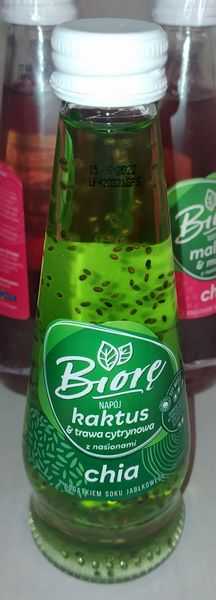 Biorę Napój kaktus i trawa cytrynowa z nasionami Chia 225ml zdjęcie 1