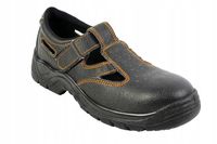 SANDAŁY ROBOCZE PRZEWIEWNE BUTY OCHRONNE LETNIE SKÓRZANE Z PODNOSKIEM R.43