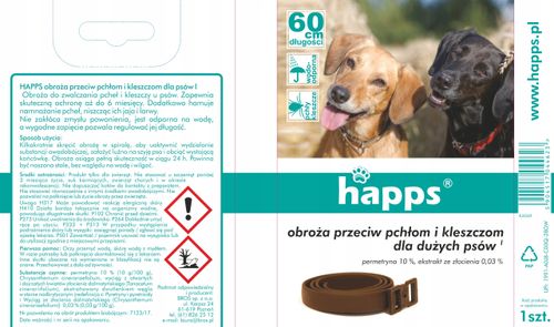 HAPPS - obroża przeciw pchłom i kleszczom dla dużych psów na Arena.pl