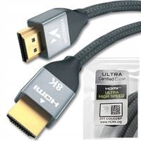 KABEL HDMI 2.1 8K 4K eARC PRZEWÓD PRZYŁĄCZE HDMI DO TV PS5