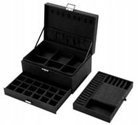 2 x Szkatułka na Biżuterię Kuferek Pudełko Organizer Elegancki Pojemny Etui