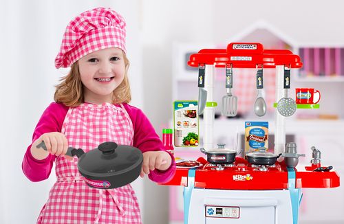 Kuchnia dla dzieci z piekarnikiem i zlewem Niebieska na Arena.pl