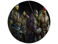 Opłatek na tort Żółwie Ninja