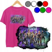 KOSZULKA DZIECIĘCA T-SHIRT Z NADRUKIEM - FORTNITE GRA WZORY - XS 110-116