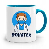Kubek Błękitny Dla Doktora Lekarz Medyk Bohater Z Nadrukiem Ze Zdjęciem