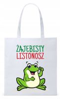 Dla Listonosza Prezent Torba Eco Biała Shopper Z Nadrukiem Ze Zdjęciem