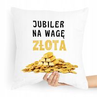 Prezent Poduszka Dla Jubilera Na Wagę Złota Z Nadrukiem Ze Zdjęciem