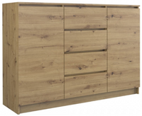 Nowoczesna Komoda 2 Drzwi 4 Szuflady 120cm Artisan KARGO TS - 4 Kolory