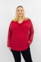 Czerwona Elegancka Bluzka Wieczorowa z Cekinami UNI