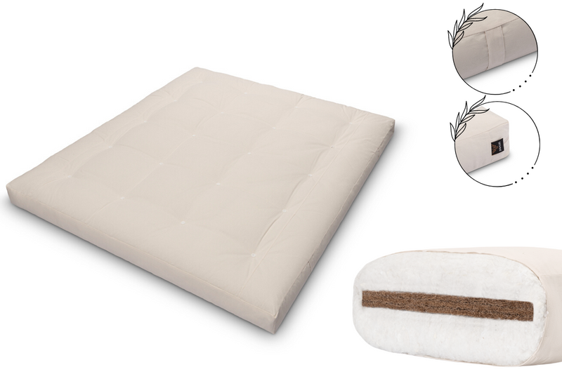 Materac 180x200 z kokosem - Pascall Futon Medium Coco - Ecru zdjęcie 1